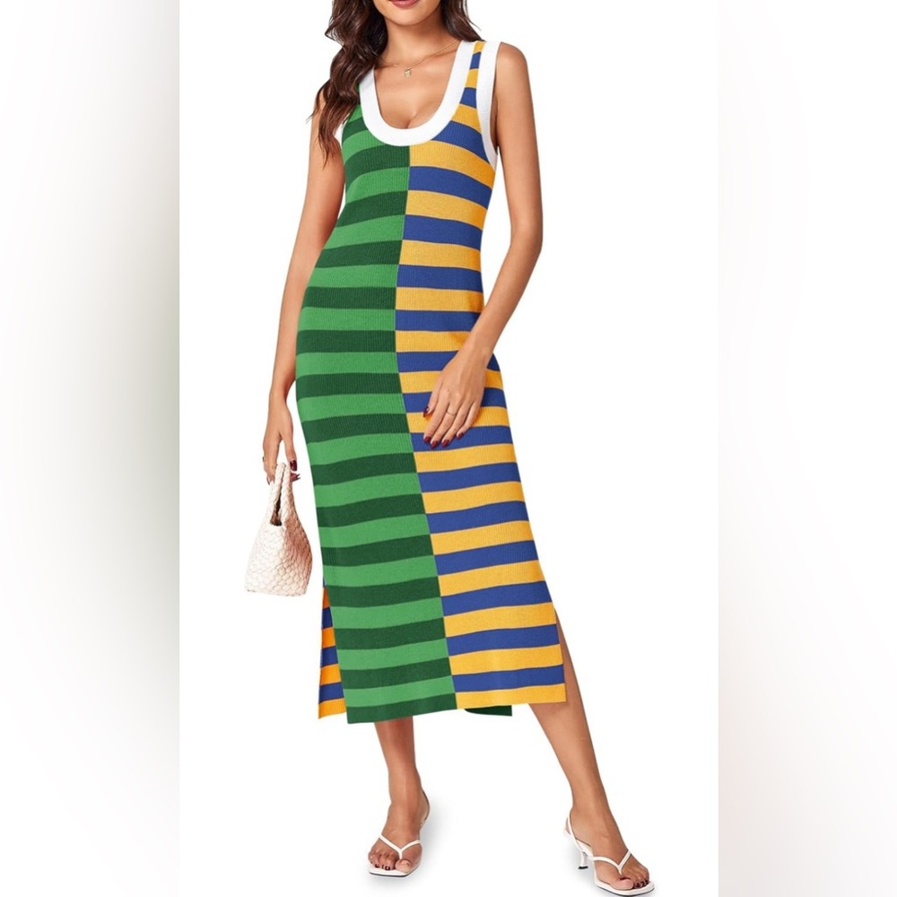 Vibrant Striped Maxi Skirt
